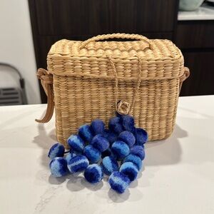 Nannacay blue Pom Pom bag